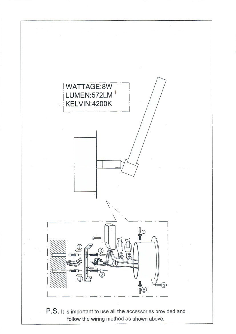 Lightstar (1184/1W) Бра BREVE LED 8W 580LM 4000K (в комплекте) Lightstar (1184/1W) Бра BREVE LED 8W 580LM 4000K (в комплекте)
